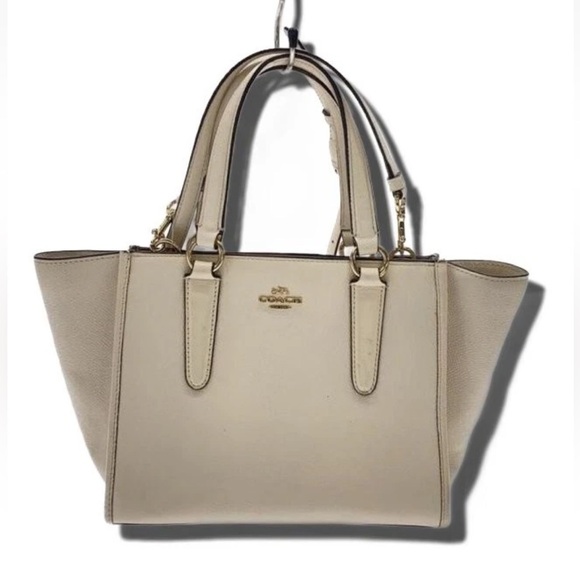 Coach Handbags - Coach Mini Crosby CrossgrainCarryall Crossbody Bag Cream Color